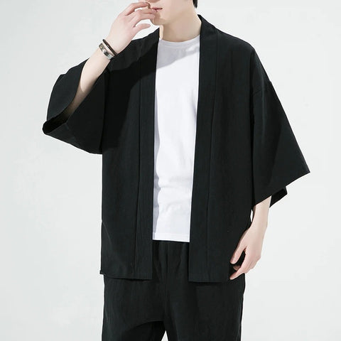 Hugo - Lockere Strickjacke aus Baumwollleinen für Herren
