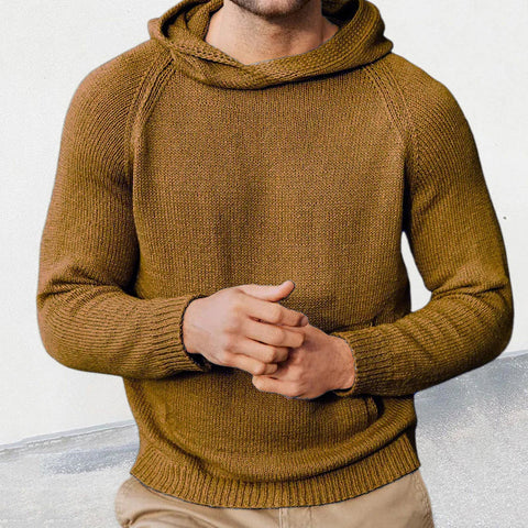 Bailey - Lässiger, warmer Strickpullover mit Kapuze für Herren