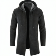 Dominik - Kaschmirjacke mit Reißverschluss und Kapuze