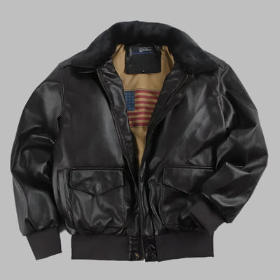 Simon - Winter Vintage Leder Motorradjacke