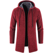 Dominik - Kaschmirjacke mit Reißverschluss und Kapuze