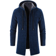 Dominik - Kaschmirjacke mit Reißverschluss und Kapuze