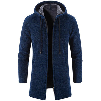 Dominik - Kaschmirjacke mit Reißverschluss und Kapuze