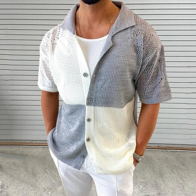 Anderson - Ausgehöhlte gestrickte Freizeithemden
