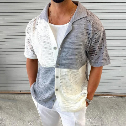 Anderson - Ausgehöhlte gestrickte Freizeithemden