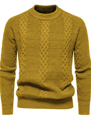 Thierry - Lässiger, warmer Strickpullover mit Zopfmuster für Herren